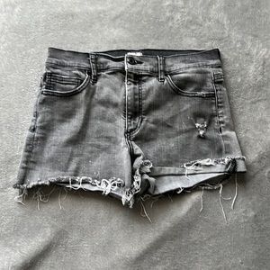 Gray ripped shorts